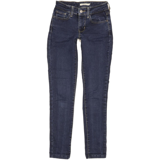 Levi's 711 Women Blue Skinny Slim Stretch Jeans W25 L28