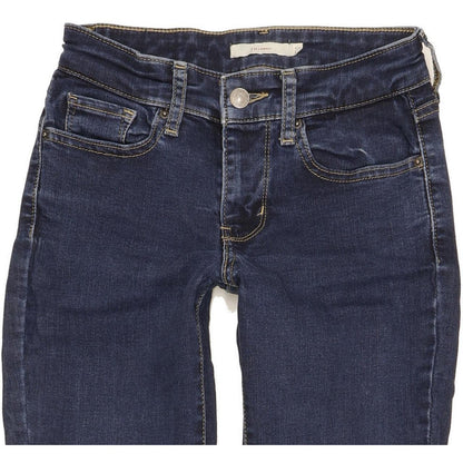 Levi's 711 Women Blue Skinny Slim Stretch Jeans W25 L28
