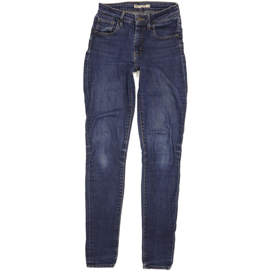 Levi's 721 Women Blue Skinny Slim Stretch Jeans W26 L32