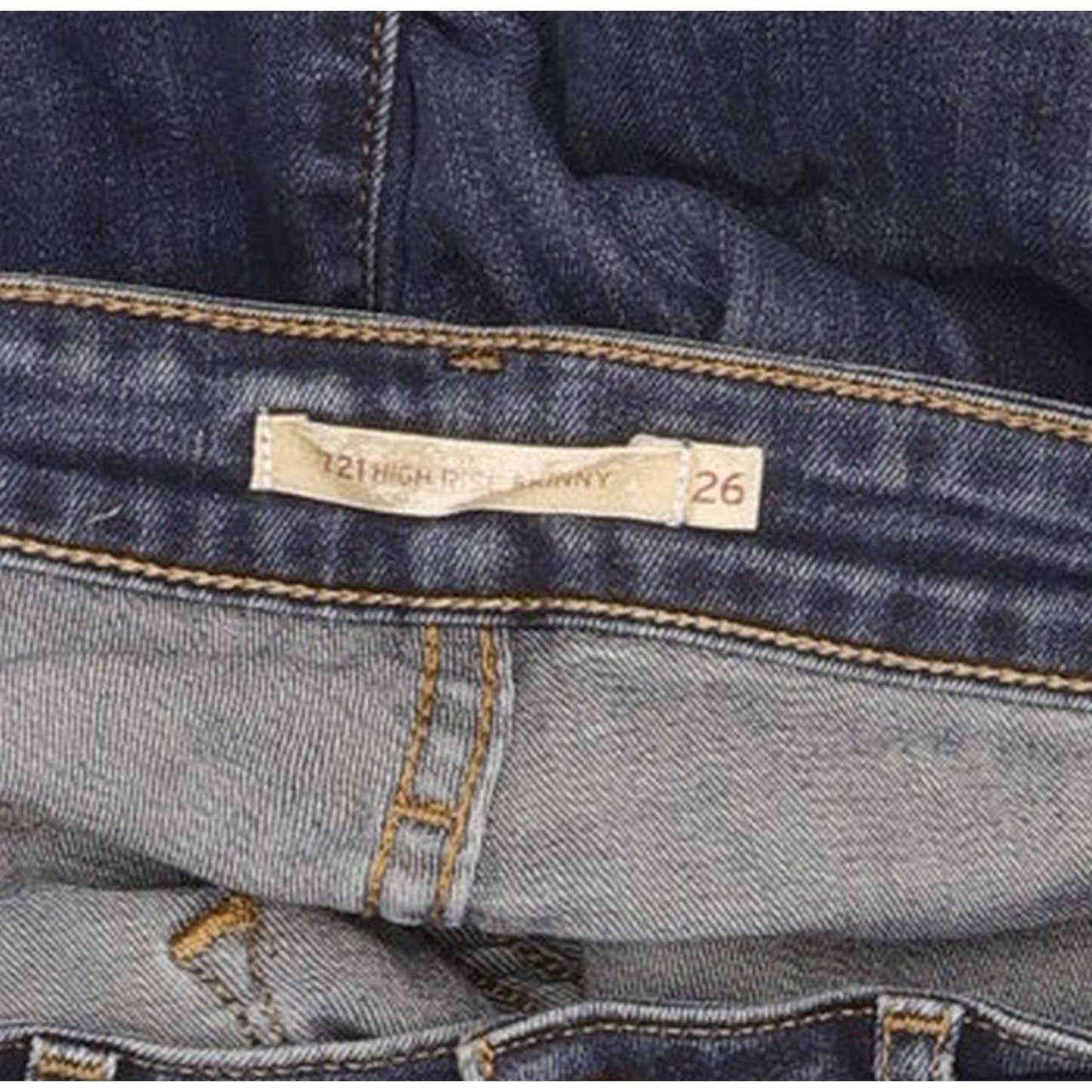 Levi's 721 Women Blue Skinny Slim Stretch Jeans W26 L32
