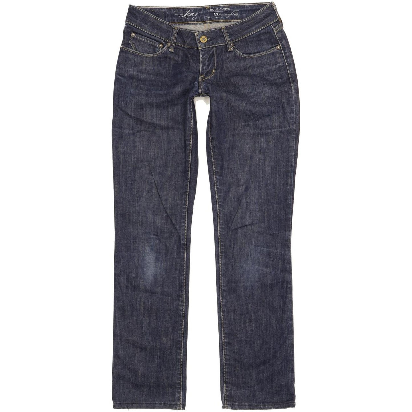 Levi's Bold Curve Women Blue Straight Slim Stretch Jeans W26 L29