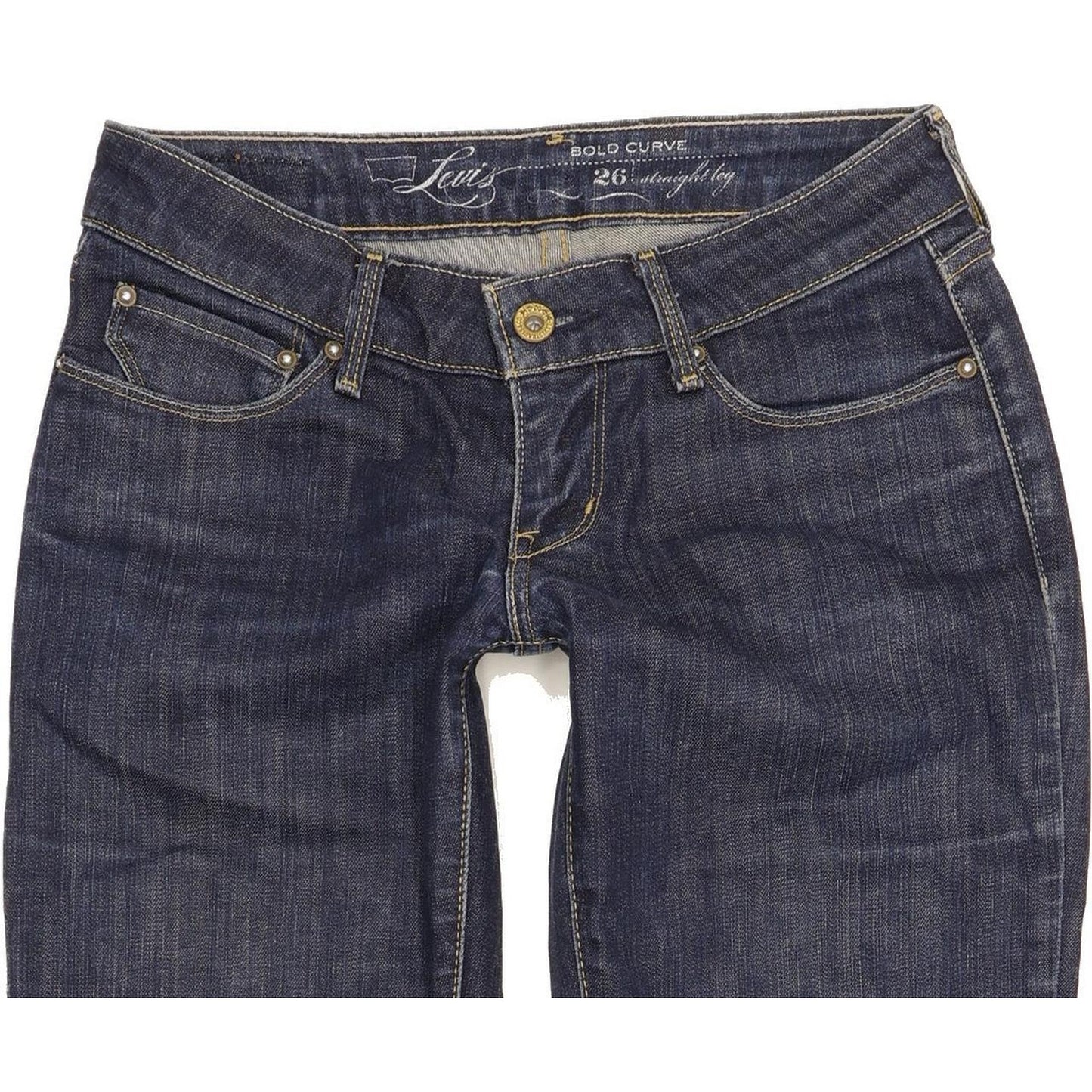 Levi's Bold Curve Women Blue Straight Slim Stretch Jeans W26 L29