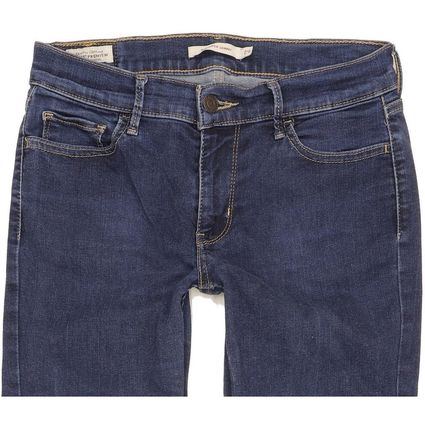Levi's 710 Super Women Blue Skinny Slim Stretch Jeans W29 L31