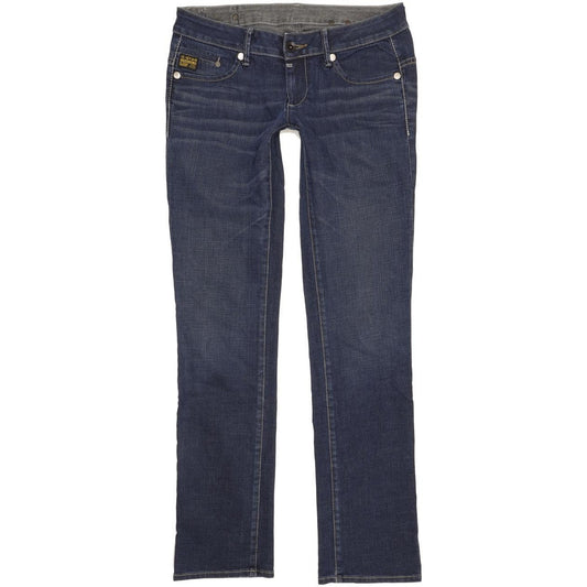 G-Star Midge Women Blue Straight Slim Stretch Jeans W30 L34