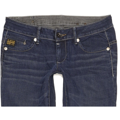 G-Star Midge Women Blue Straight Slim Stretch Jeans W30 L34