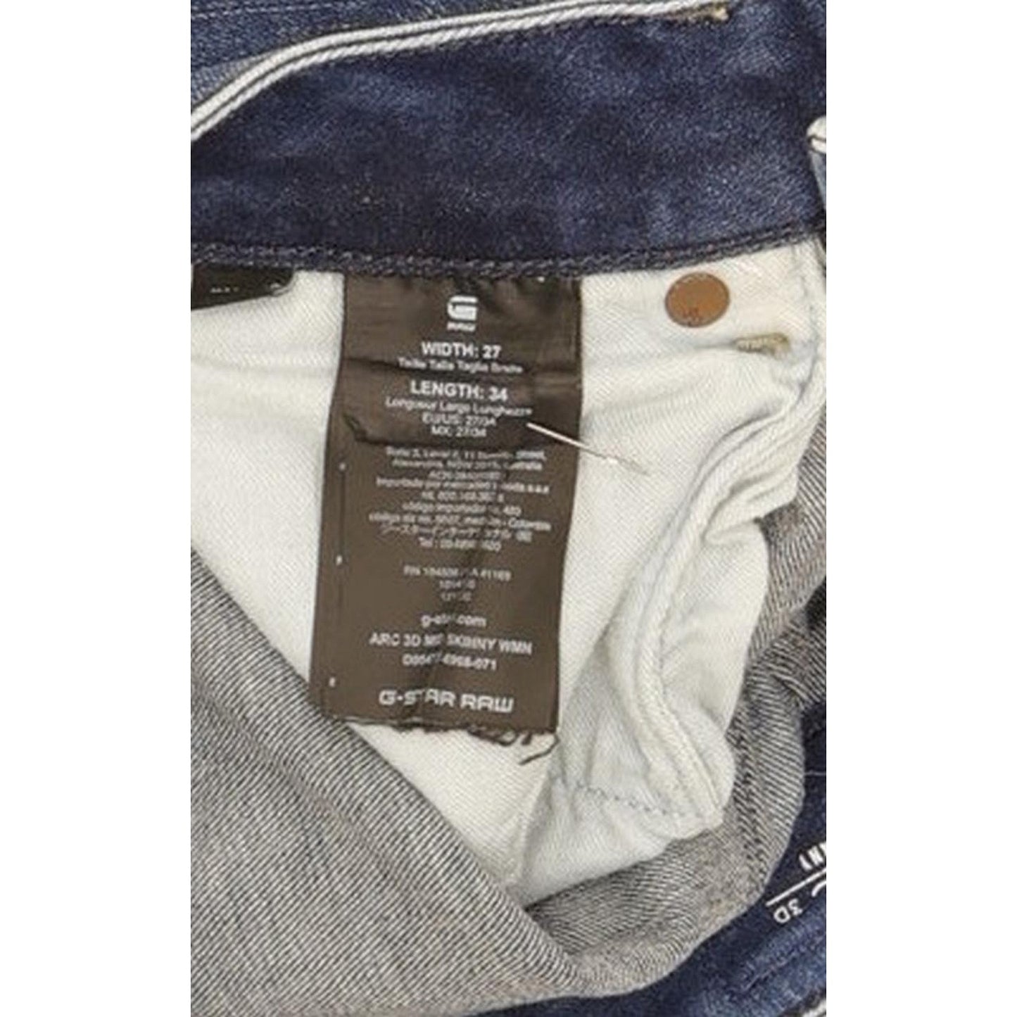G-Star Arc 3D Women Blue Skinny Slim Stretch Jeans W27 L34