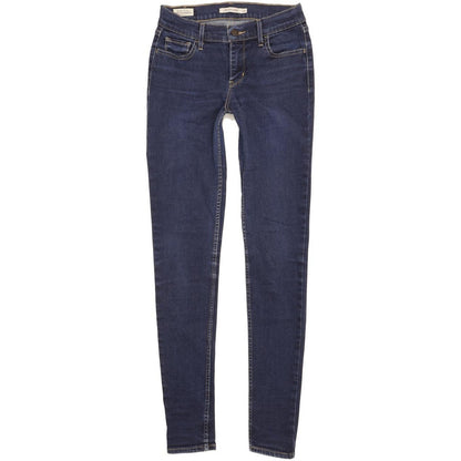 Levi's 710 Super Women Blue Skinny Slim Stretch Jeans W26 L31