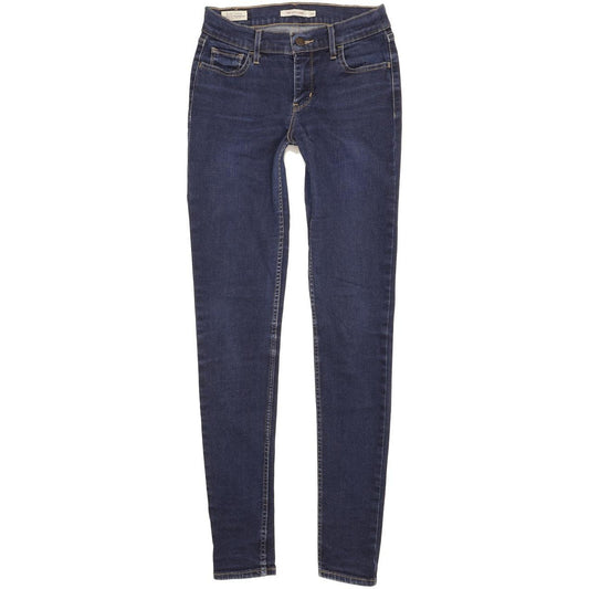 Levi's 710 Super Women Blue Skinny Slim Stretch Jeans W26 L31