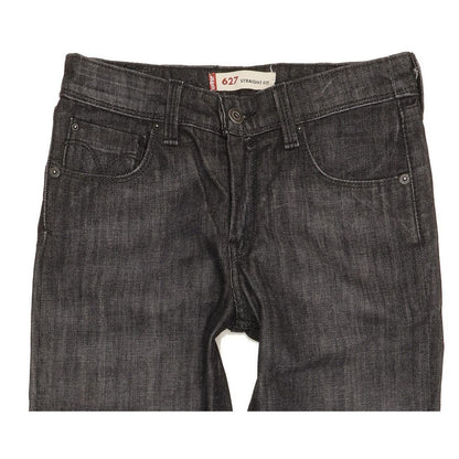 Levi's 627 Women Charcoal Straight Slim Stretch Jeans W27 L30