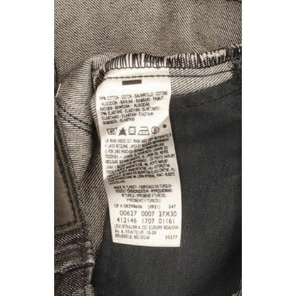 Levi's 627 Women Charcoal Straight Slim Stretch Jeans W27 L30