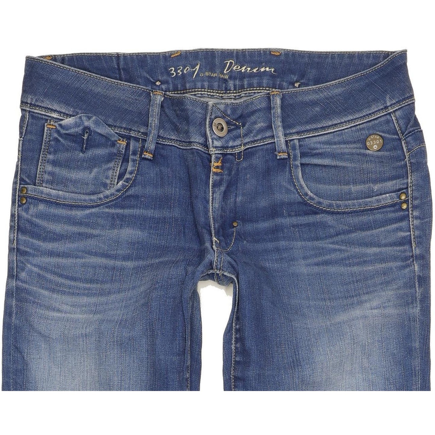 G-Star 3301 Women Blue Skinny Slim Stretch Jeans W30 L33