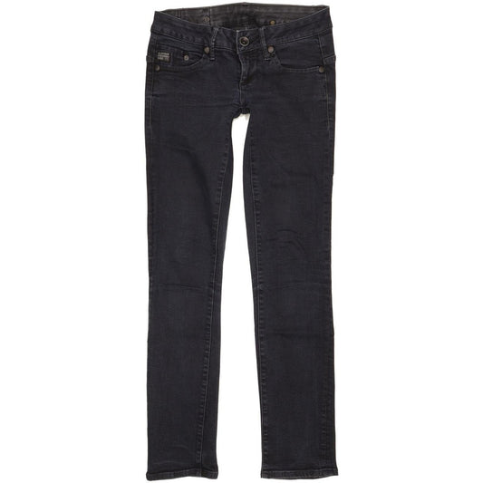 G-Star Midge Women Black Straight Slim Stretch Jeans W27 L31