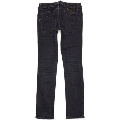 G-Star Midge Women Black Straight Slim Stretch Jeans W27 L31