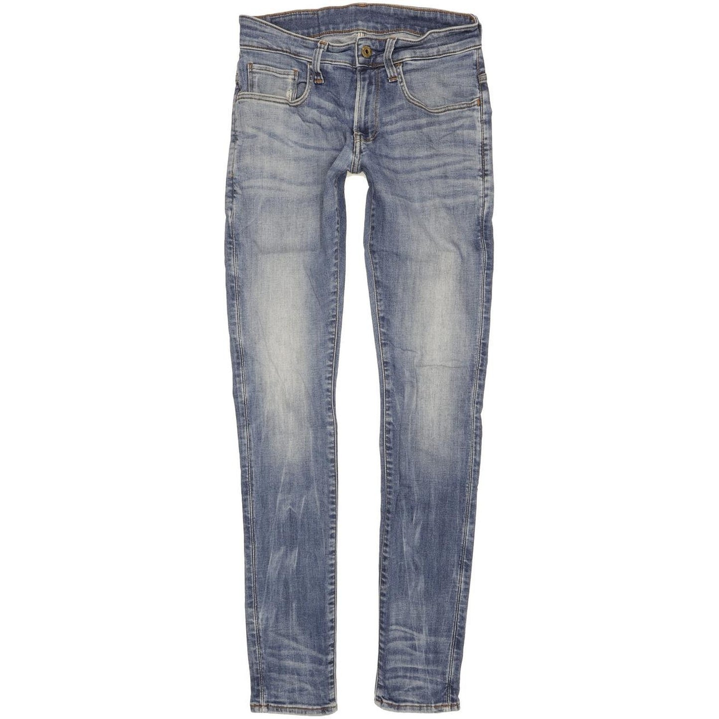 G-Star 3301 Deconstructed Women Blue Skinny Slim Stretch Jeans W27 L32