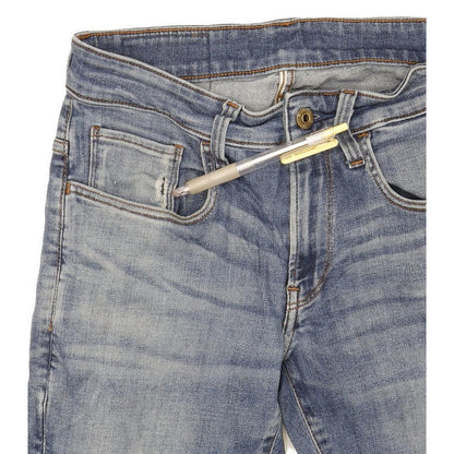 G-Star 3301 Deconstructed Women Blue Skinny Slim Stretch Jeans W27 L32