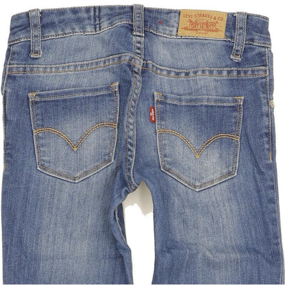 Levi's 711 Kids Women Blue Skinny Slim Stretch Jeans W26 L29