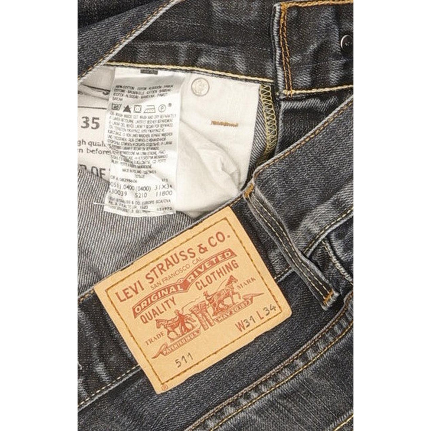 Levi's 511 Men Blue Straight Slim Jeans W31 L33
