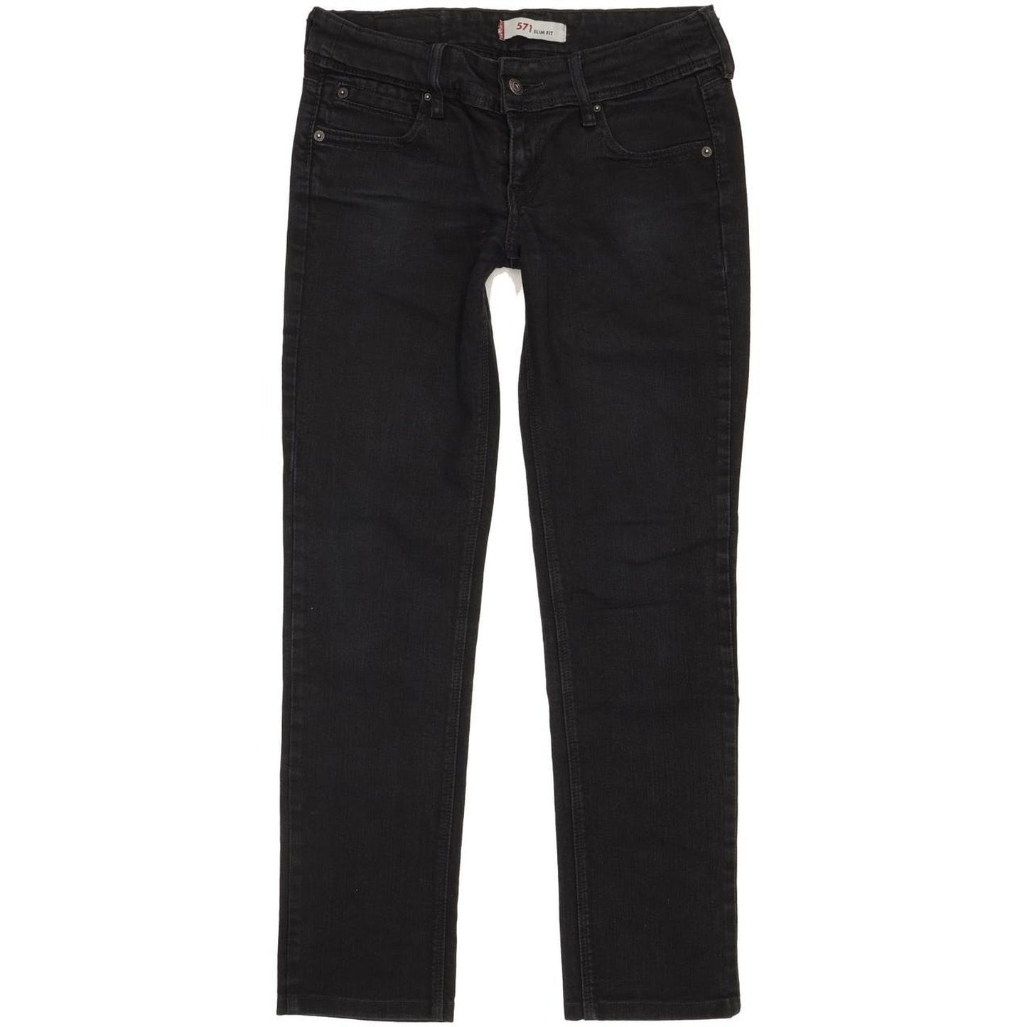 Levi's 571 Women Black Straight Slim Jeans W29 L28