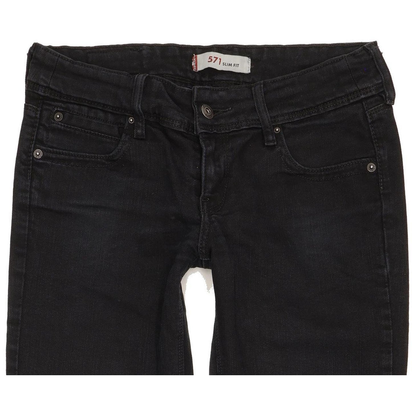 Levi's 571 Women Black Straight Slim Jeans W29 L28