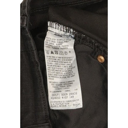 Levi's 571 Women Black Straight Slim Jeans W29 L28