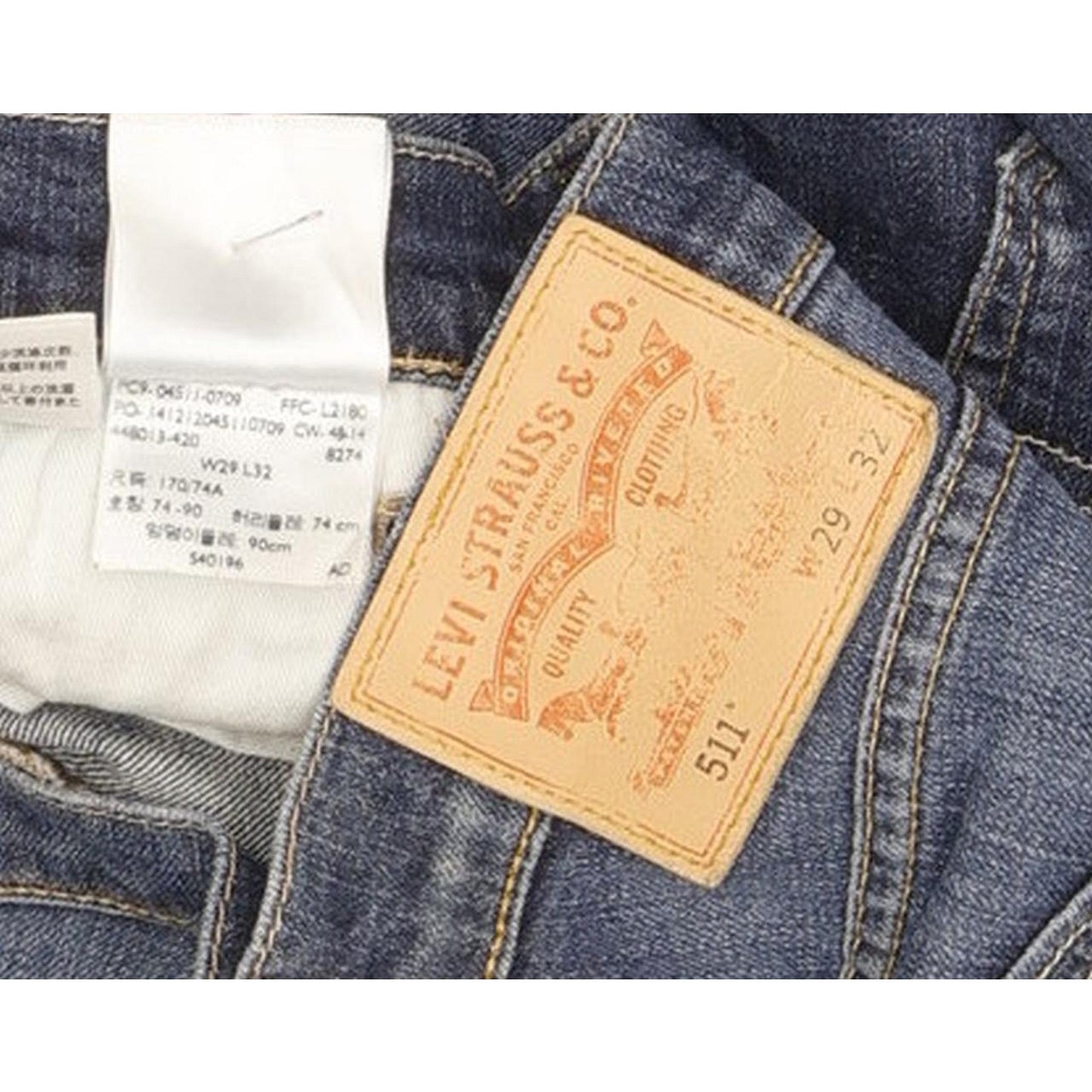 Levi's 511 Men Blue Straight Slim Stretch Jeans W29 L32