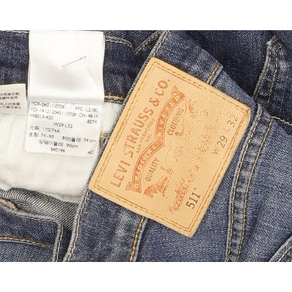 Levi's 511 Men Blue Straight Slim Stretch Jeans W29 L32