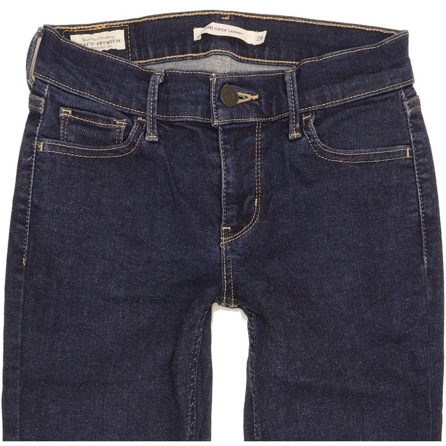 Levi's 710 Super Women Blue Skinny Slim Stretch Jeans W26 L27