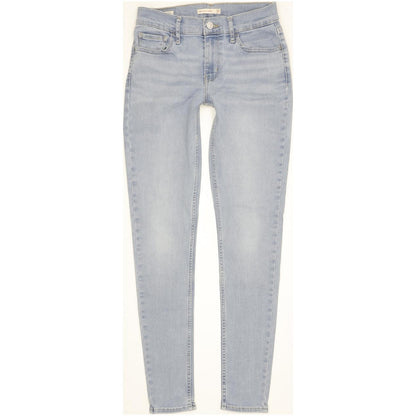 Levi's 710 Super Women Blue Skinny Slim Stretch Jeans W27 L30
