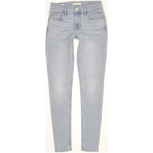 Levi's 710 Super Women Blue Skinny Slim Stretch Jeans W27 L30