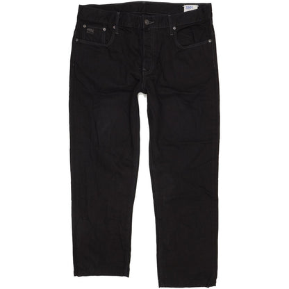 G-Star 3301 Irregular Men Black Straight Regular Jeans W38 L28