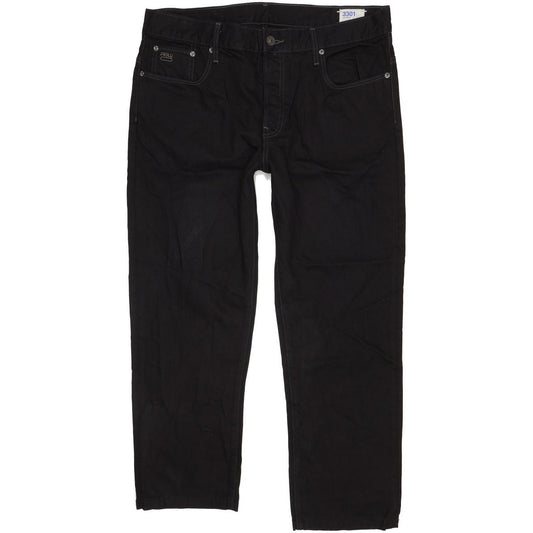 G-Star 3301 Irregular Men Black Straight Regular Jeans W38 L28