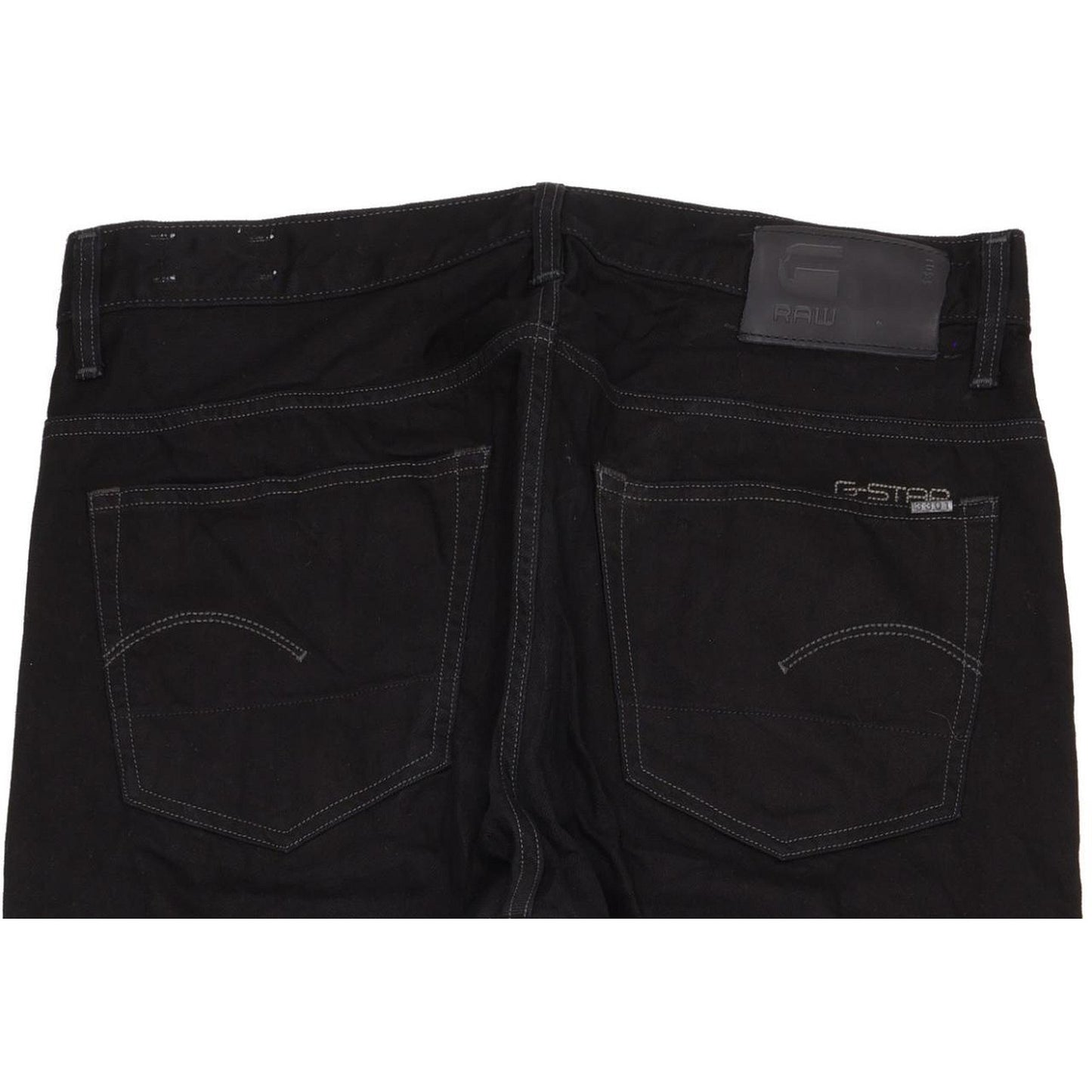 G-Star 3301 Irregular Men Black Straight Regular Jeans W38 L28