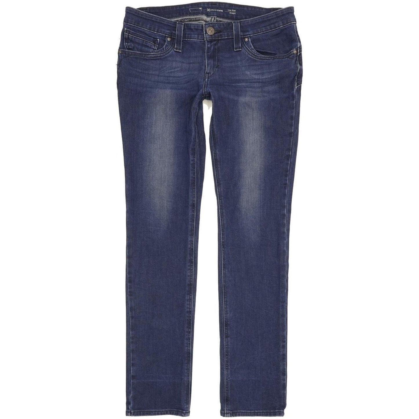 Levi's Demi Curve Women Blue Straight Slim Stretch Jeans W30 L31