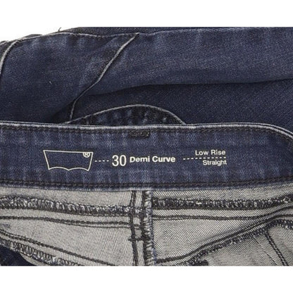 Levi's Demi Curve Women Blue Straight Slim Stretch Jeans W30 L31