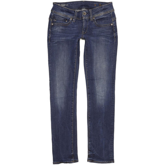 G-Star Midge Saddle Women Blue Straight Slim Stretch Jeans W29 L31