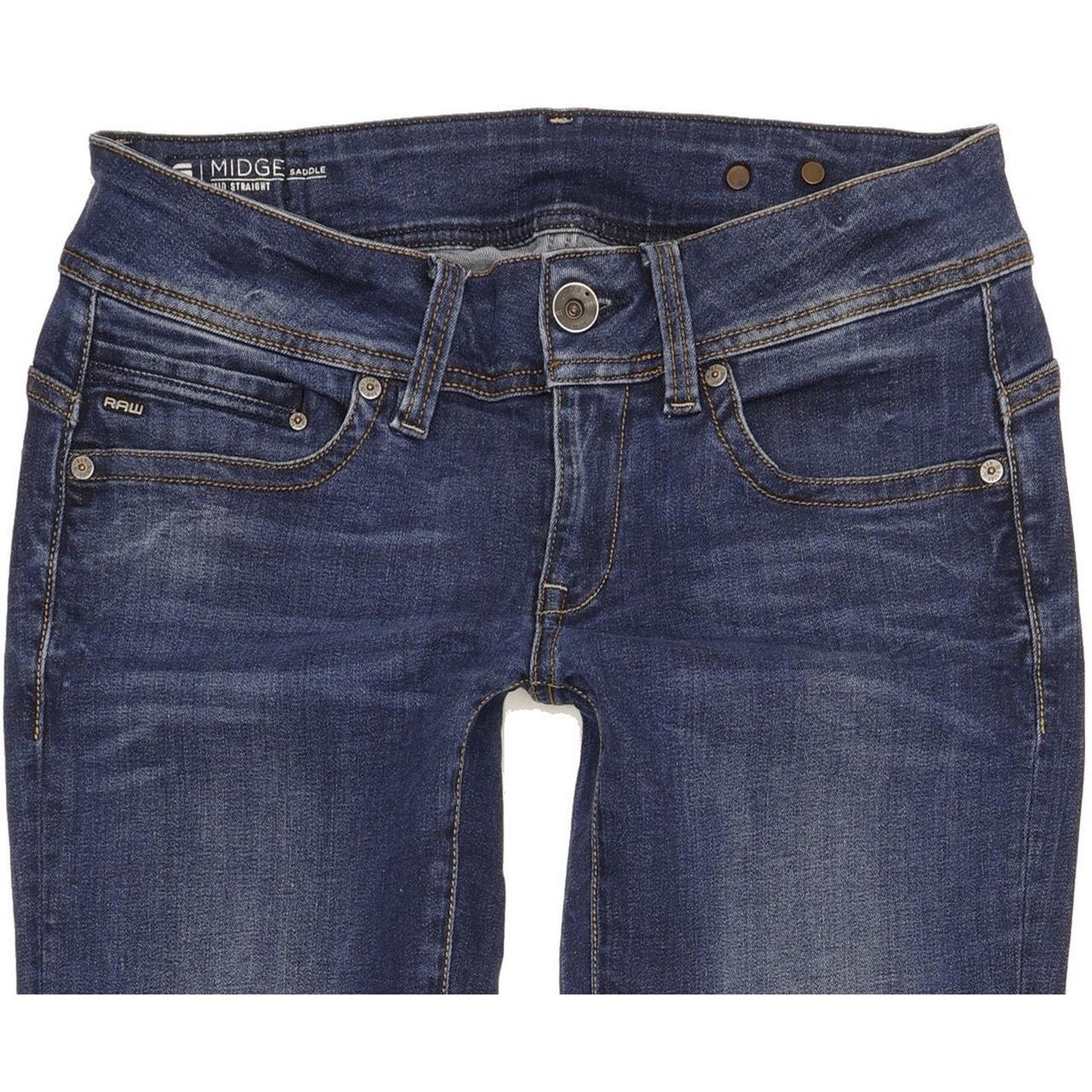 G-Star Midge Saddle Women Blue Straight Slim Stretch Jeans W29 L31