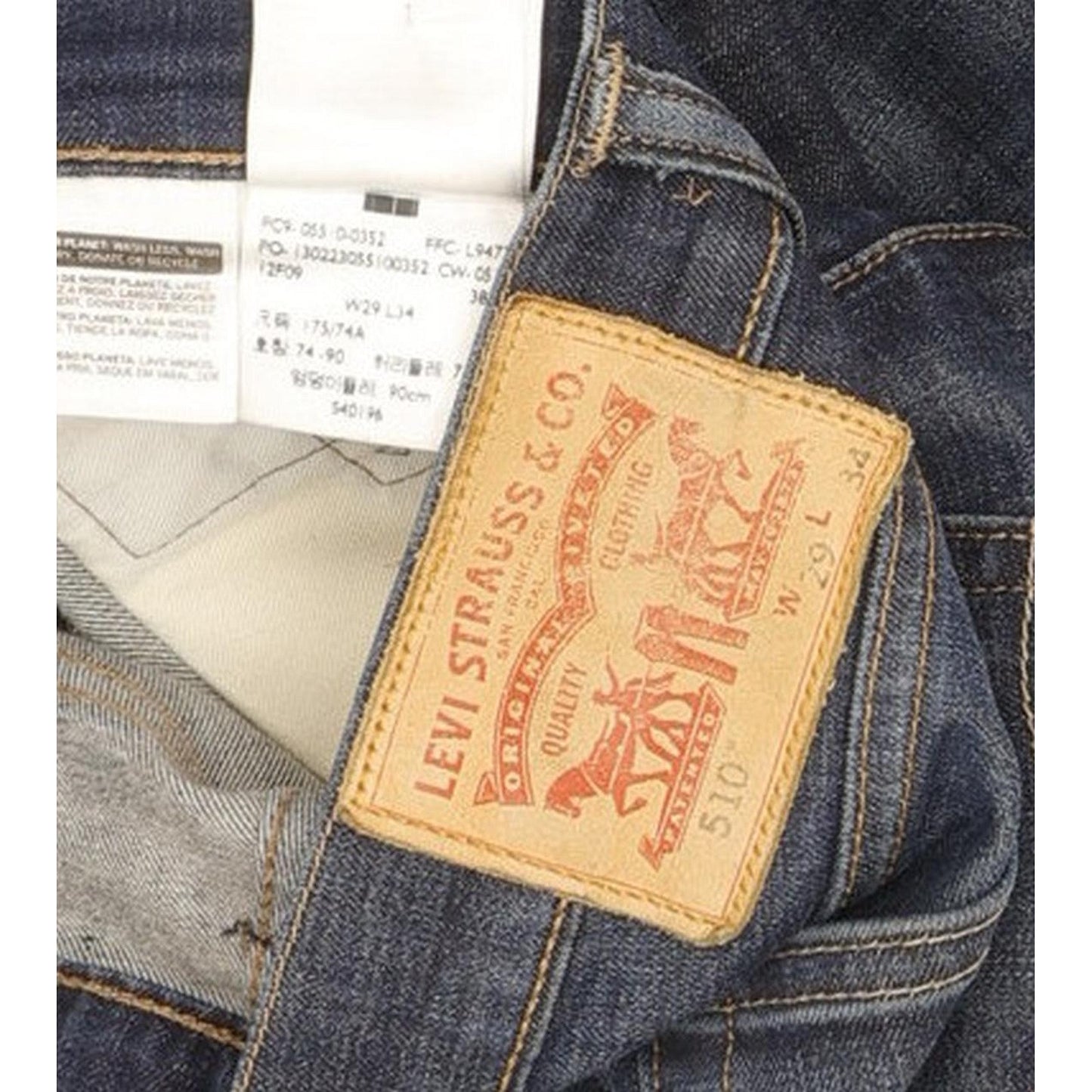 Levi's 510 Men Blue Skinny Slim Stretch Jeans W29 L33
