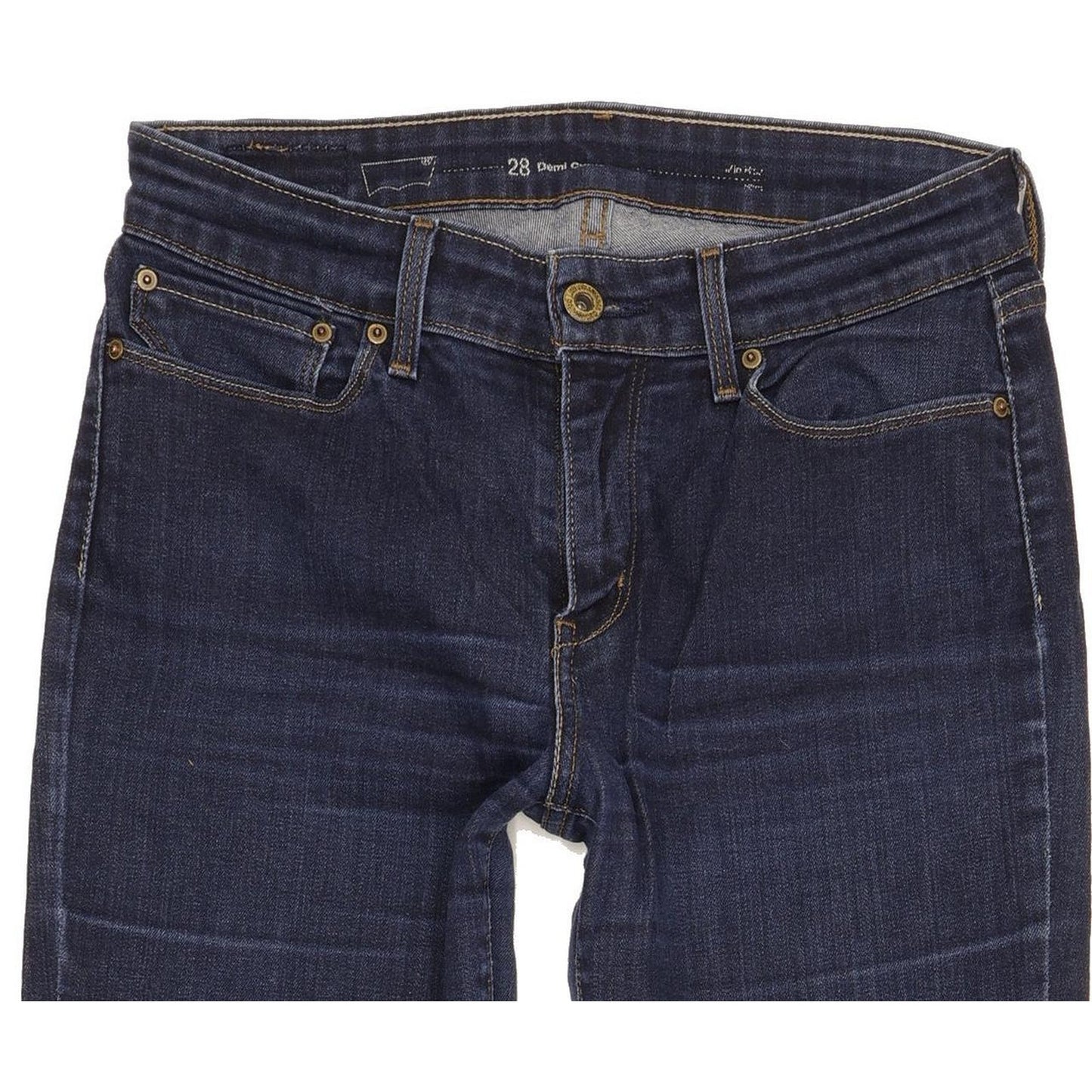 Levi's Demi Curve Women Blue Straight Slim Stretch Jeans W28 L29