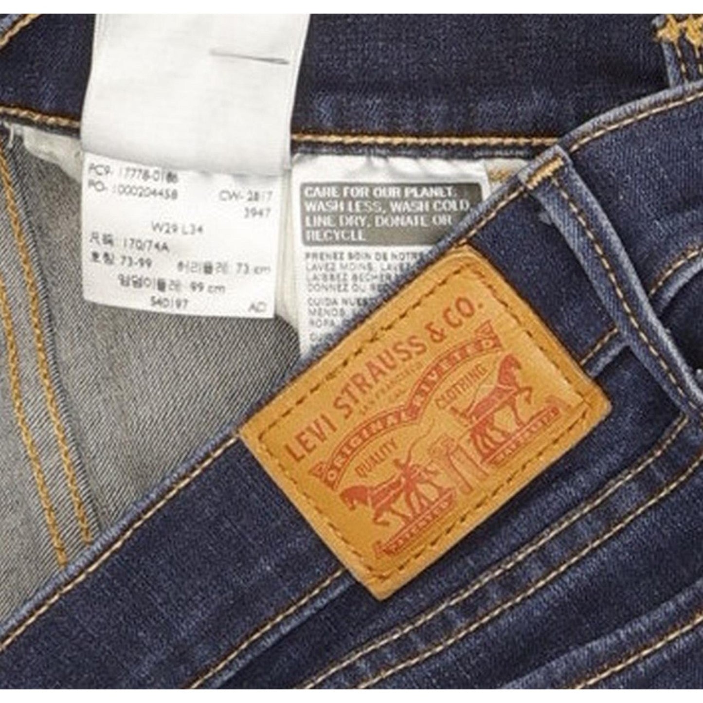 Levi's 710 Super Women Blue Skinny Slim Stretch Jeans W29 L34