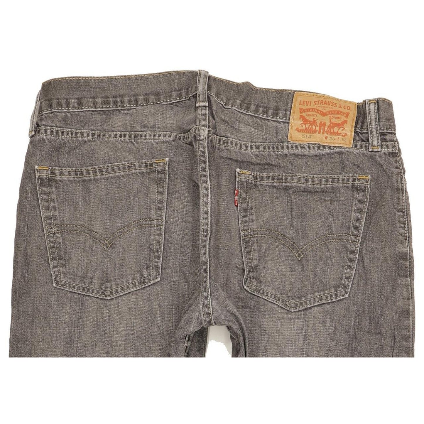 Levi's 514 Men Grey Straight Slim Jeans W36 L31