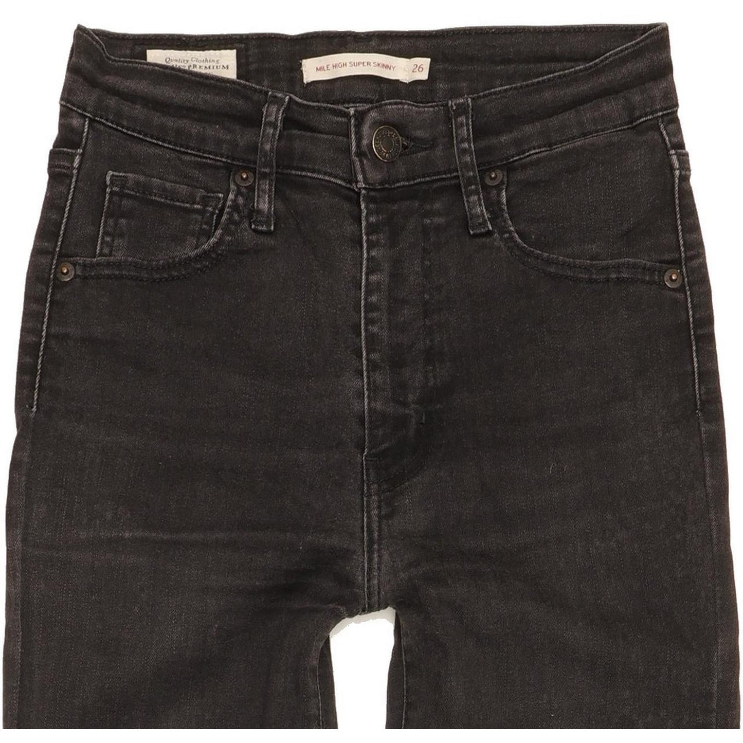 Levi's Mile Women Black Skinny Slim Stretch Jeans W26 L32