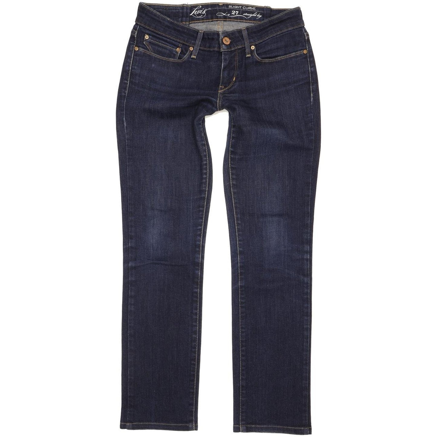Levi's Slight Curve Women Blue Straight Slim Stretch Jeans W26 L28