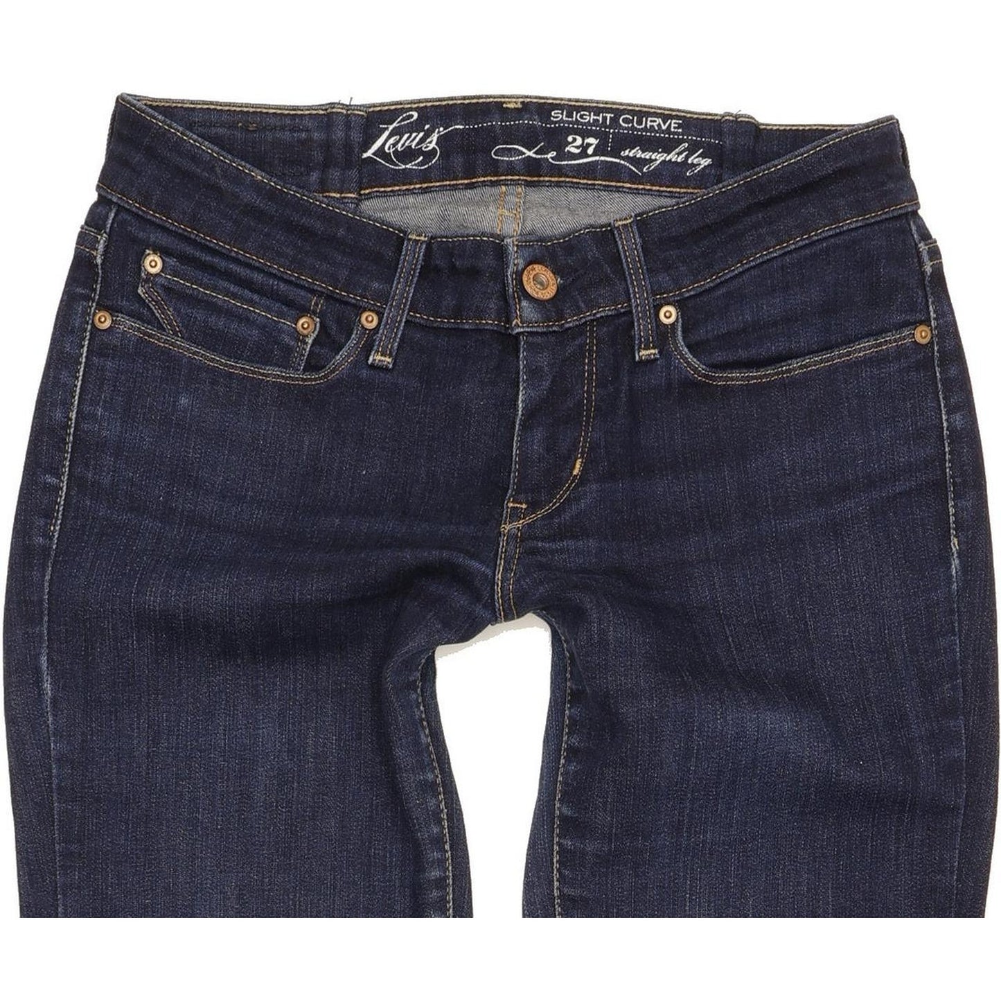 Levi's Slight Curve Women Blue Straight Slim Stretch Jeans W26 L28
