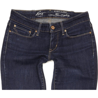 Levi's Slight Curve Women Blue Straight Slim Stretch Jeans W26 L28