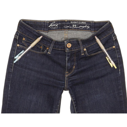 Levi's Slight Curve Women Blue Straight Slim Stretch Jeans W26 L28