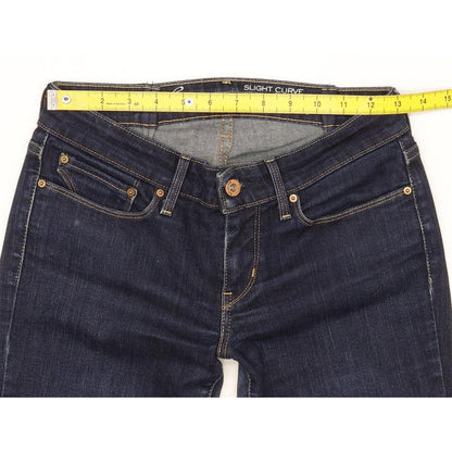 Levi's Slight Curve Women Blue Straight Slim Stretch Jeans W26 L28