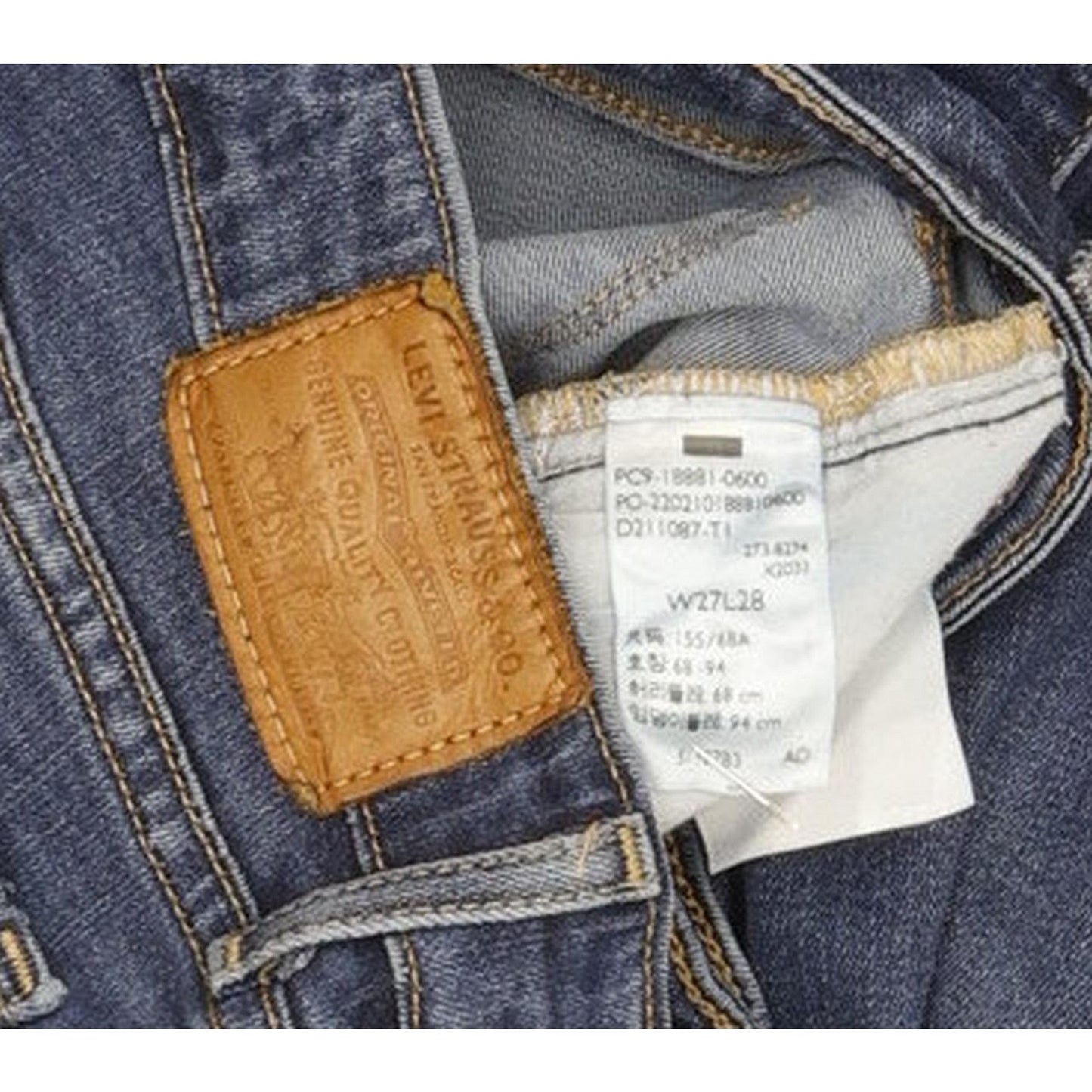 Levi's 711 Women Blue Skinny Slim Stretch Jeans W27 L24