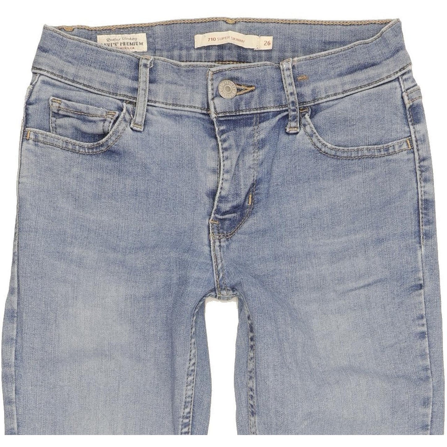 Levi's 710 Super Women Blue Skinny Slim Stretch Jeans W26 L31