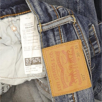 Levi's 511 Men Blue Straight Slim Stretch Jeans W30 L33