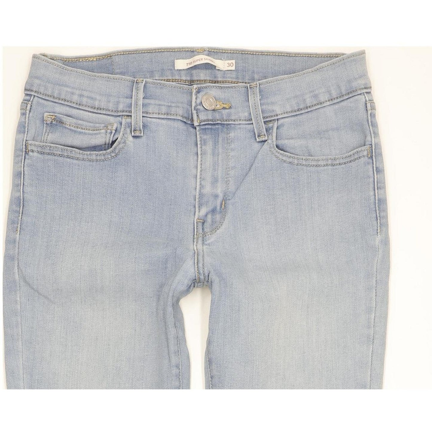 Levi's 710 Super Women Blue Skinny Slim Stretch Jeans W30 L29